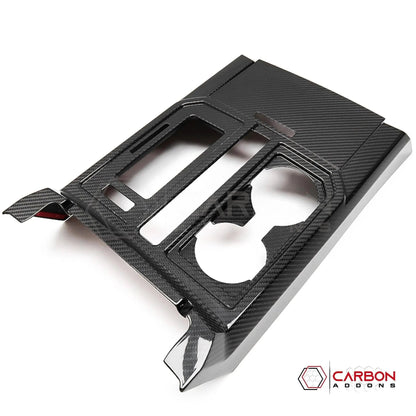 F150 2015-2020 Center Console Gear Shift Panel Hard Carbon Fiber Cover