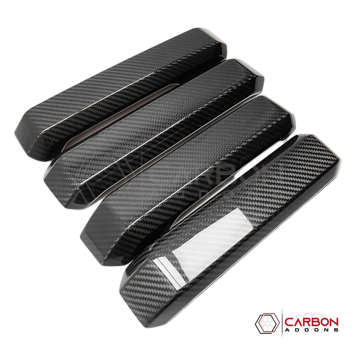 Real Carbon Fiber Interior Door Handle Cover For F150 2015-2020