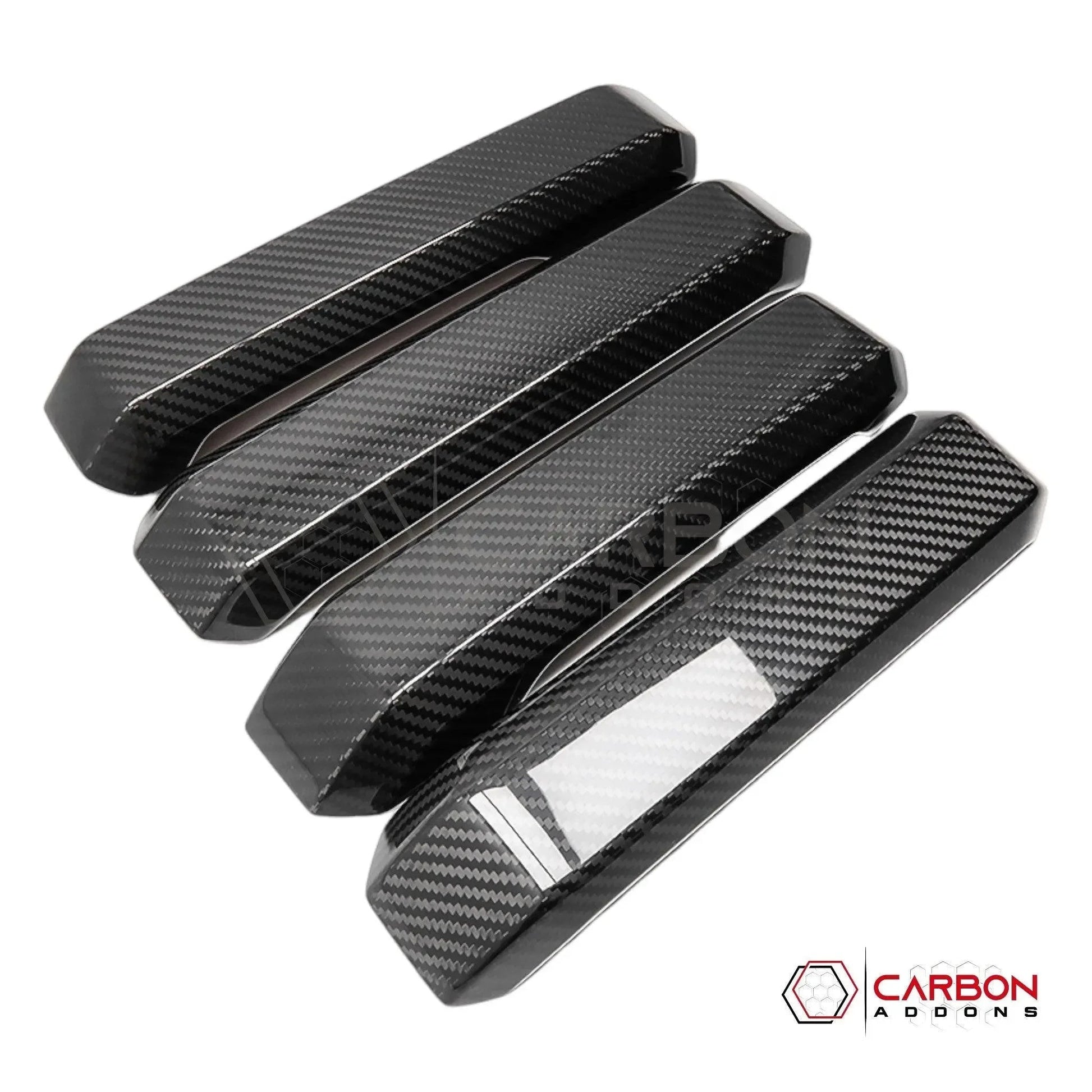 Real Carbon Fiber Interior Door Handle Cover For F150 2015-2020