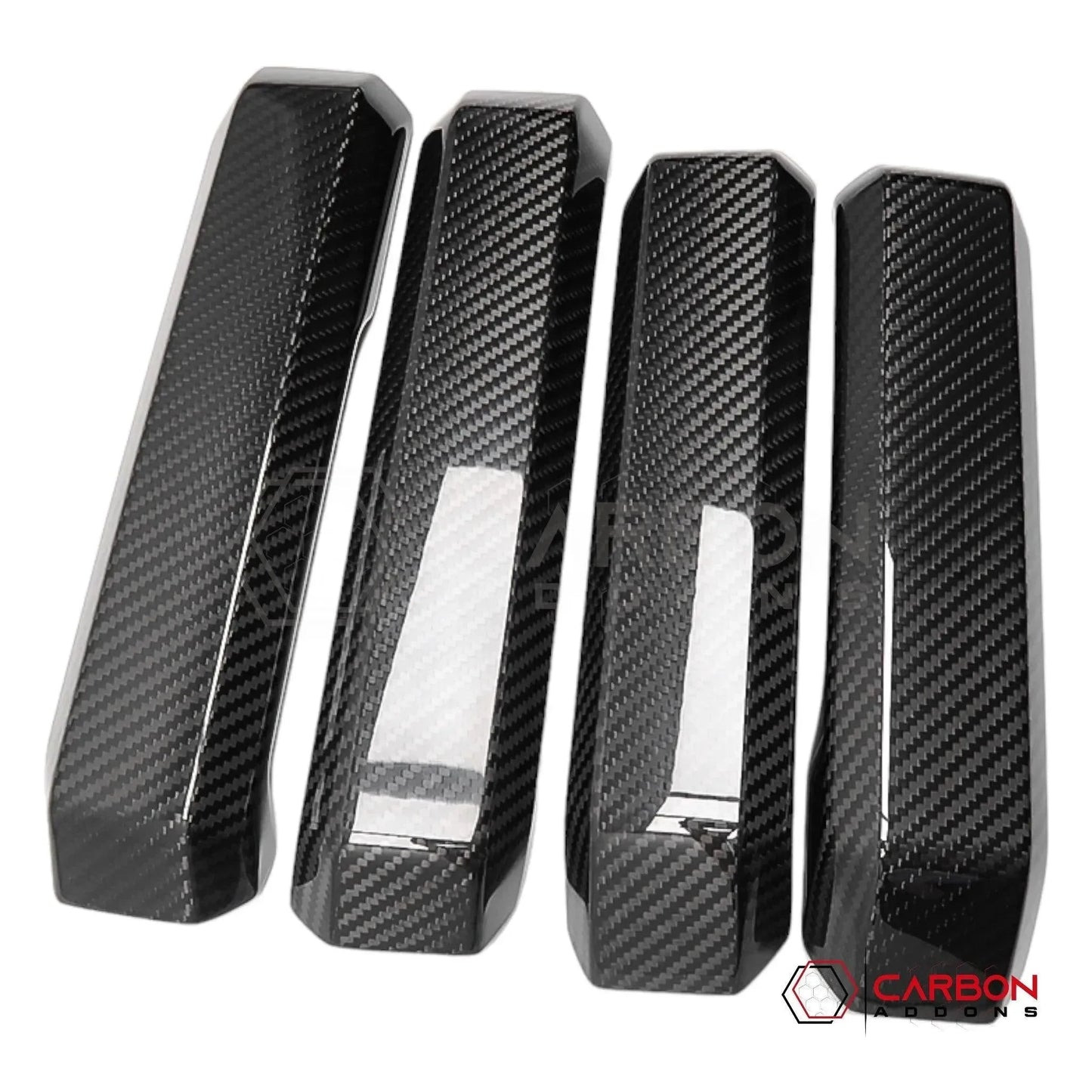 Real Carbon Fiber Interior Door Handle Cover For F150 2015-2020