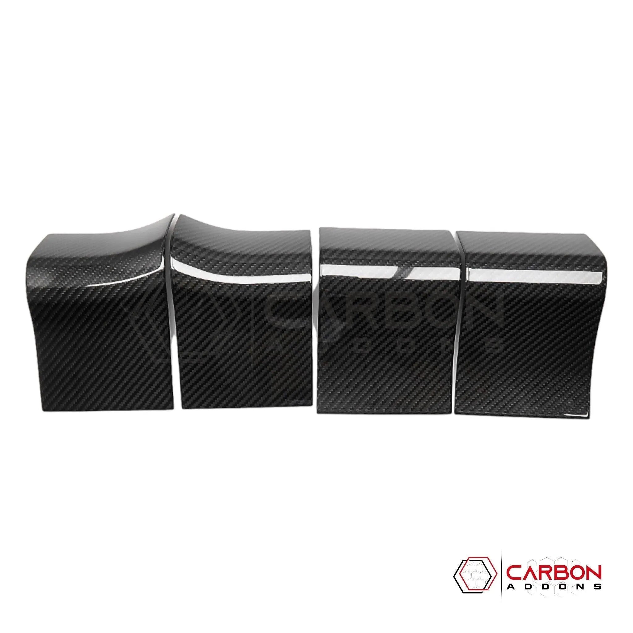 F150 2015-2020 Interior Door Handle Trim Hard Carbon Fiber Cover