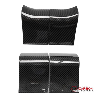 F150 2015-2020 Interior Door Handle Trim Hard Carbon Fiber Cover