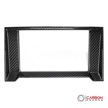 Real Carbon Fiber Infotainment Radio Screen Bezel Trim Cover F150 2015-2020