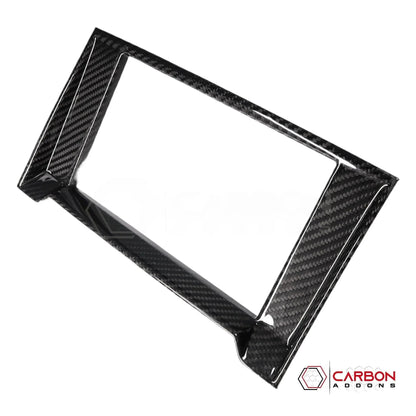 Real Carbon Fiber Infotainment Radio Screen Bezel Trim Cover F150 2015-2020