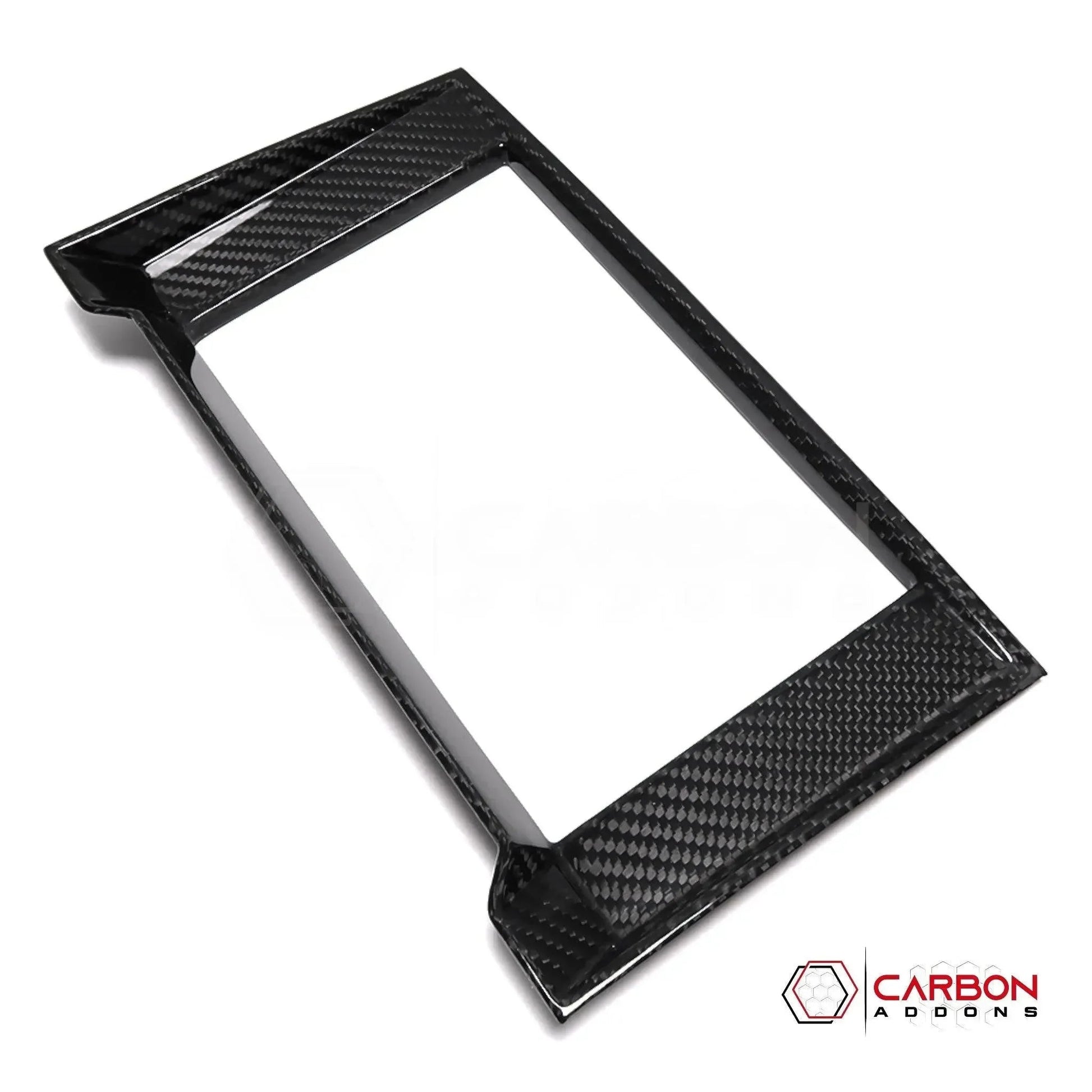 Real Carbon Fiber Infotainment Radio Screen Bezel Trim Cover F150 2015-2020