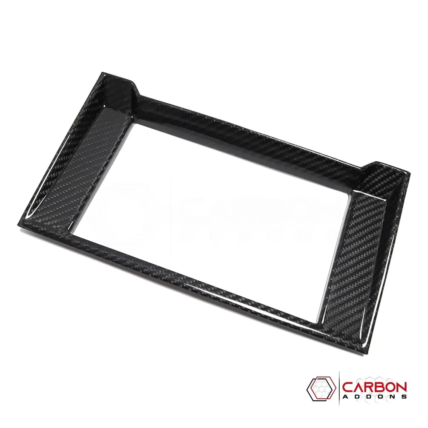 F150 2015-2020 Radio Infotainment Bezel Trim Hard Carbon Fiber Cover