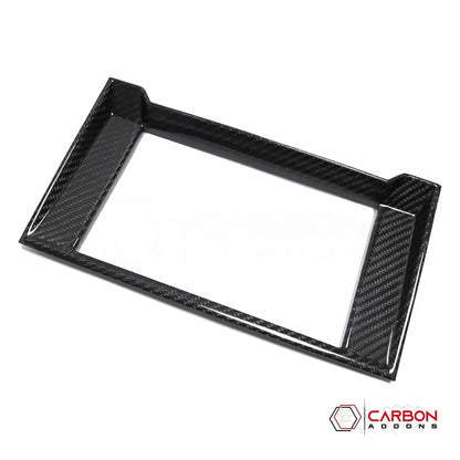 Real Carbon Fiber Infotainment Radio Screen Bezel Trim Cover F150 2015-2020