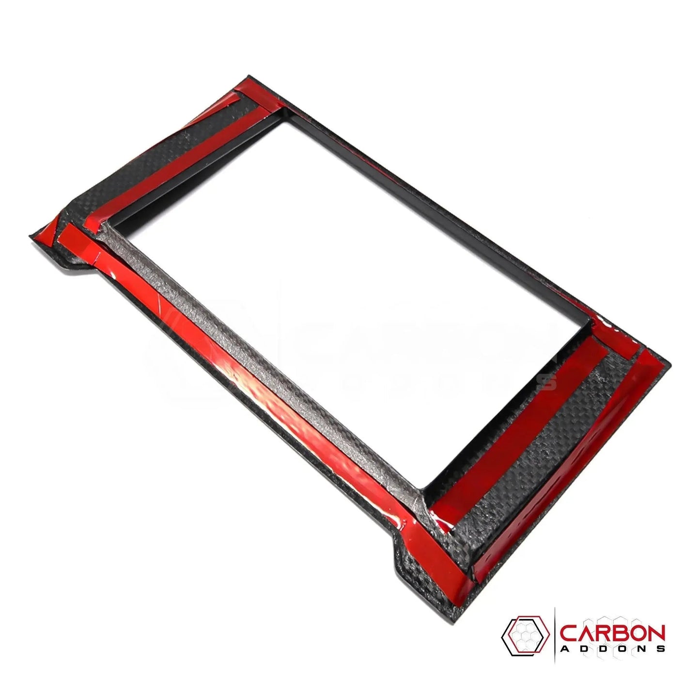 F150 2015-2020 Radio Infotainment Bezel Trim Hard Carbon Fiber Cover