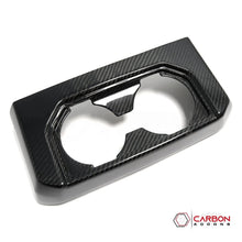 F150 2015-2020 Rear Seat Cup Holder Hard Carbon Fiber Cover
