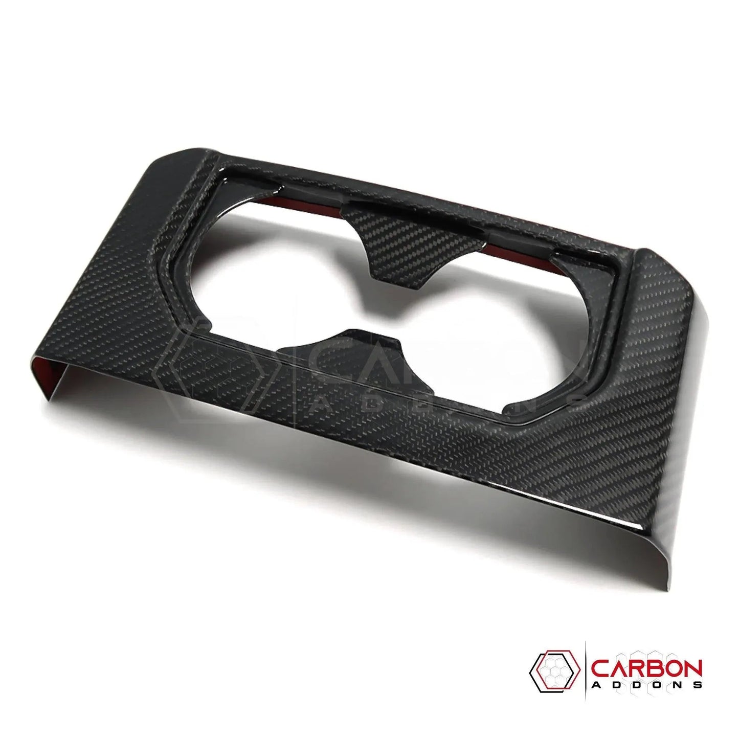 F150 2015-2020 Rear Seat Cup Holder Hard Carbon Fiber Cover