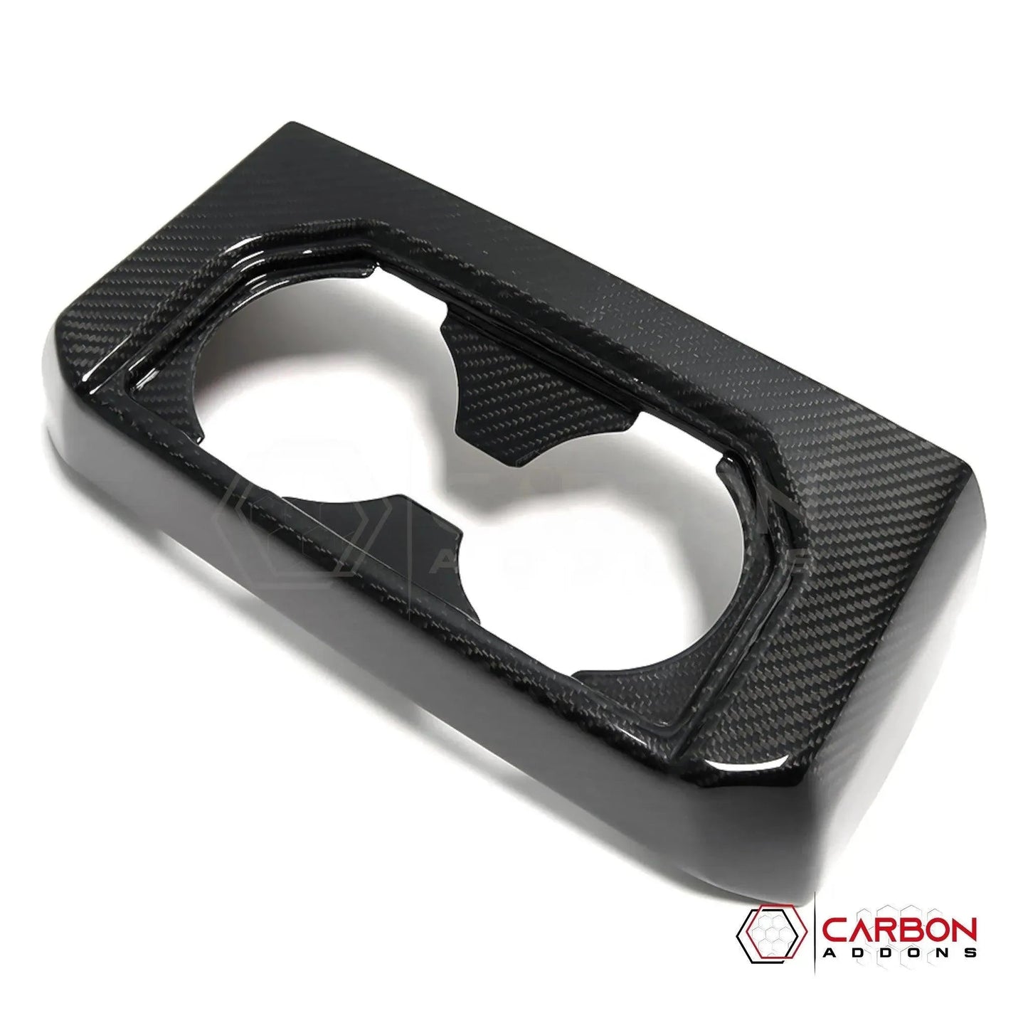 F150 2015-2020 Rear Seat Cup Holder Hard Carbon Fiber Cover