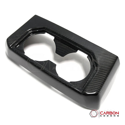 F150 2015-2020 Rear Seat Cup Holder Hard Carbon Fiber Cover