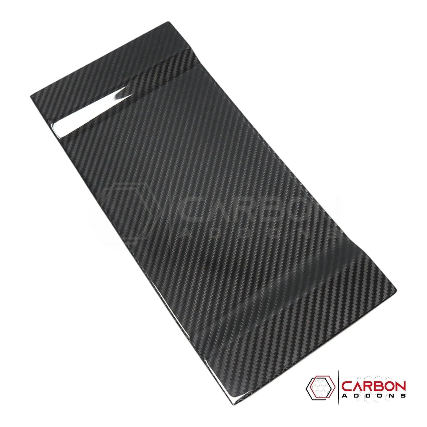 F150 2021-Up Center Console Wireless Charger/Coin Tray Hard Carbon Fiber Cover
