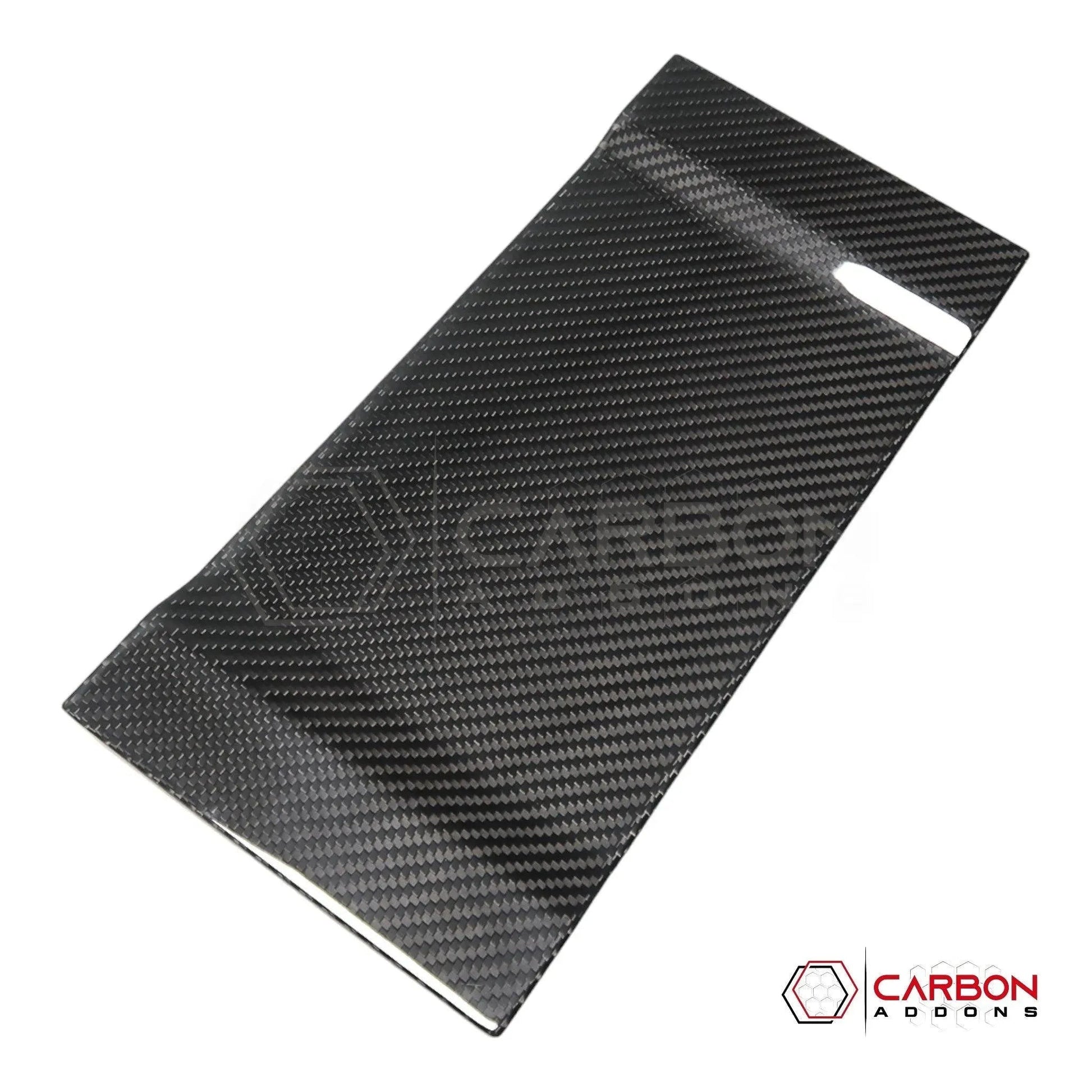 F150 2021-Up Center Console Wireless Charger/Coin Tray Hard Carbon Fiber Cover
