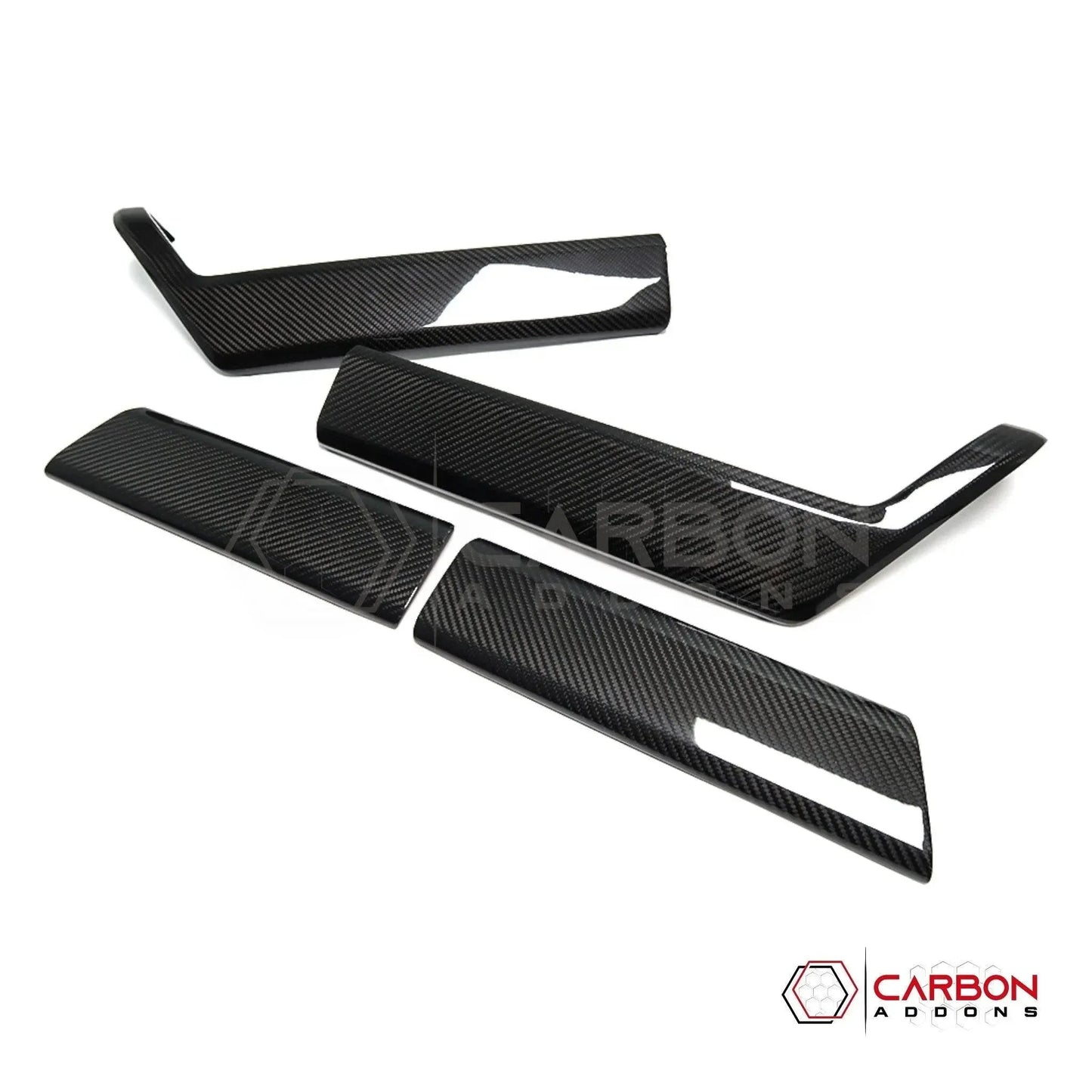 Real Carbon Fiber Door Panel Trim Covers for 2021+ Ford F-150