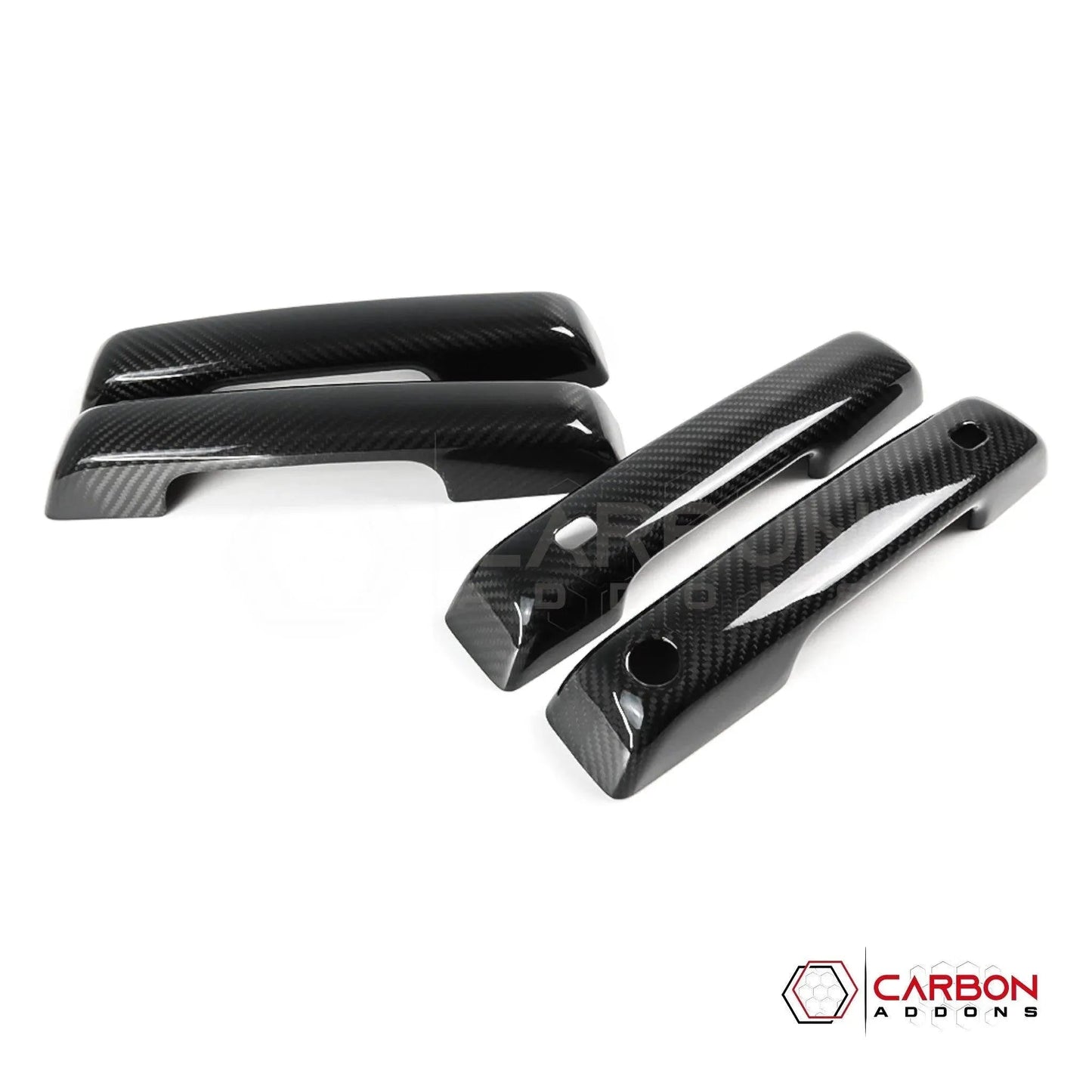 F150 2021-Up Exterior Door Handles Hard Carbon Fiber Covers