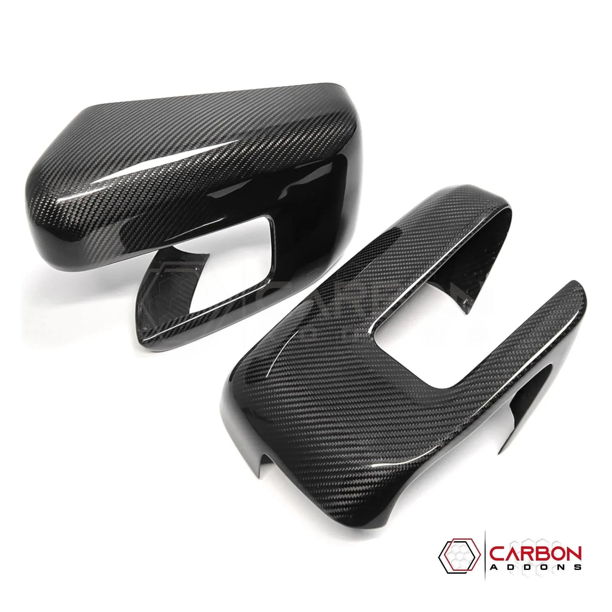 F150 2021-Up Side View Mirrors Hard Carbon Fiber Covers