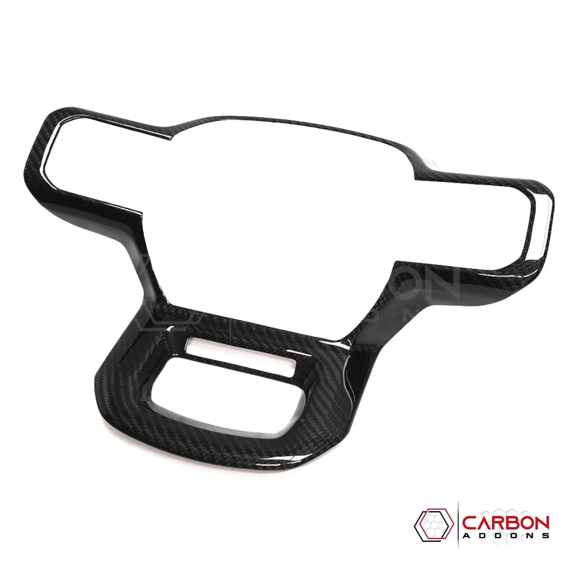 F150 2021-Up Steering Wheel Trim Hard Carbon Fiber Cover