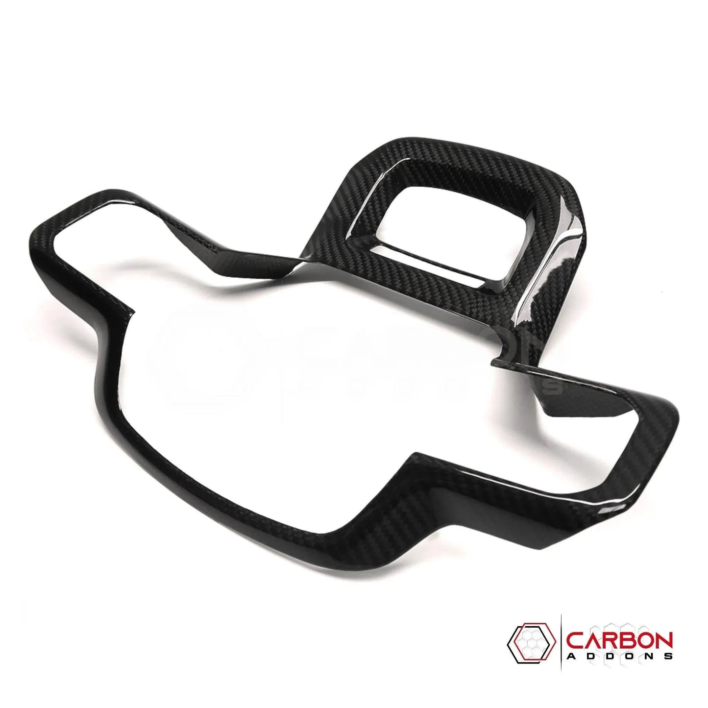 F150 2021-Up Steering Wheel Trim Hard Carbon Fiber Cover