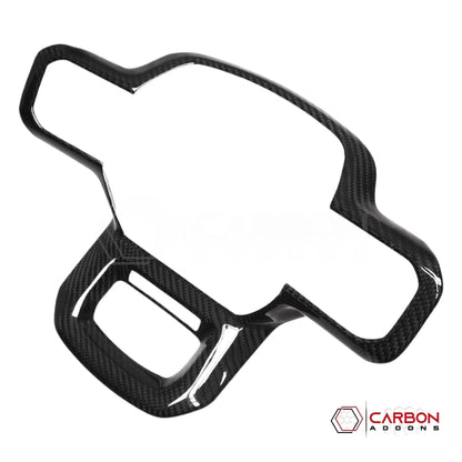 F150 2021-Up Steering Wheel Trim Hard Carbon Fiber Cover