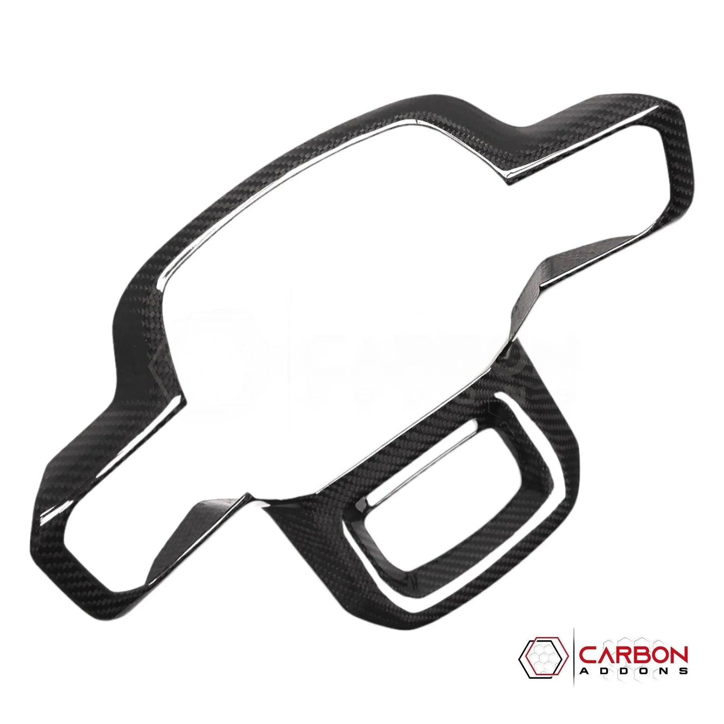 F150 2021-Up Steering Wheel Trim Hard Carbon Fiber Cover