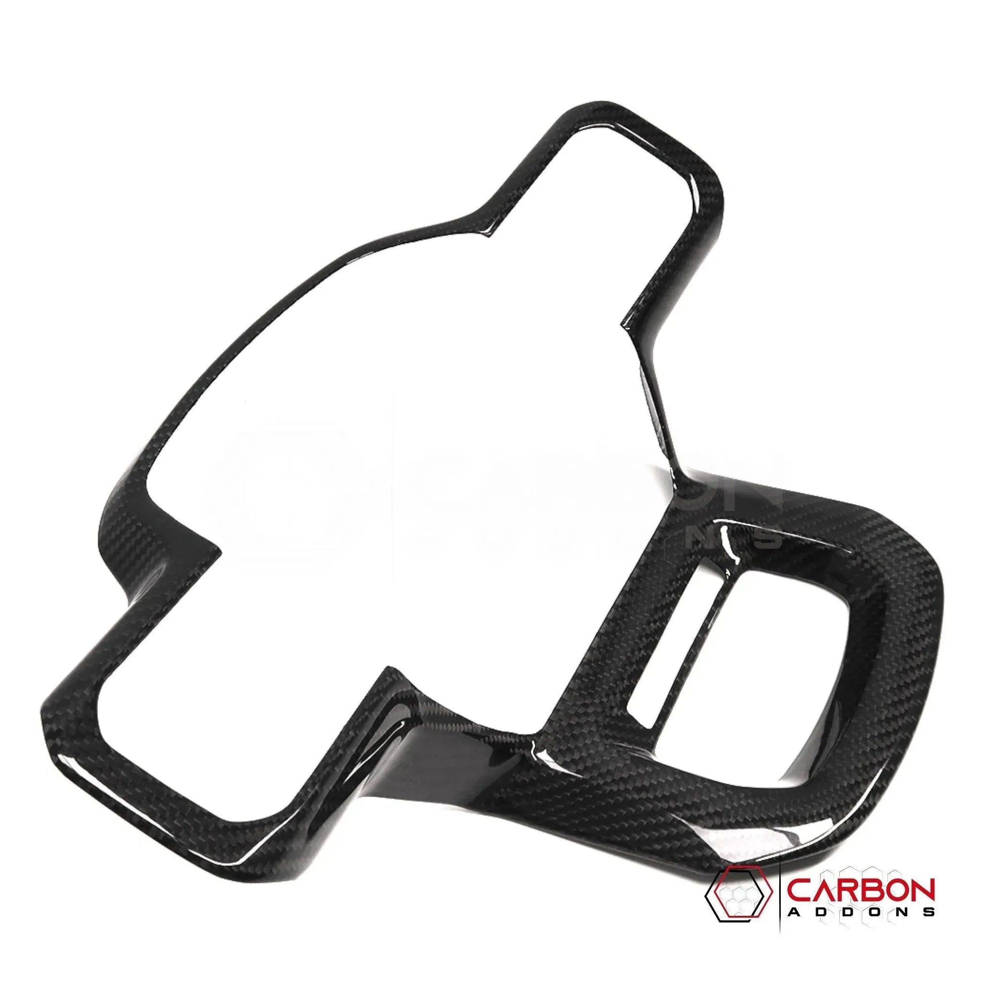 F150 2021-Up Steering Wheel Trim Hard Carbon Fiber Cover