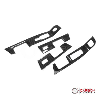 Real Carbon Fiber Window Switch Trim Cover for 2021+ Ford F-150