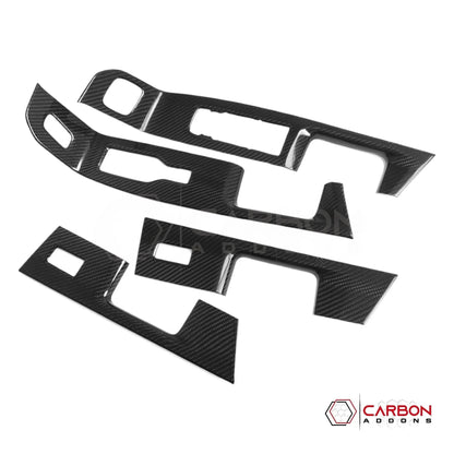 F150 2021-Up Window Switch Trim Hard Carbon Fiber Cover