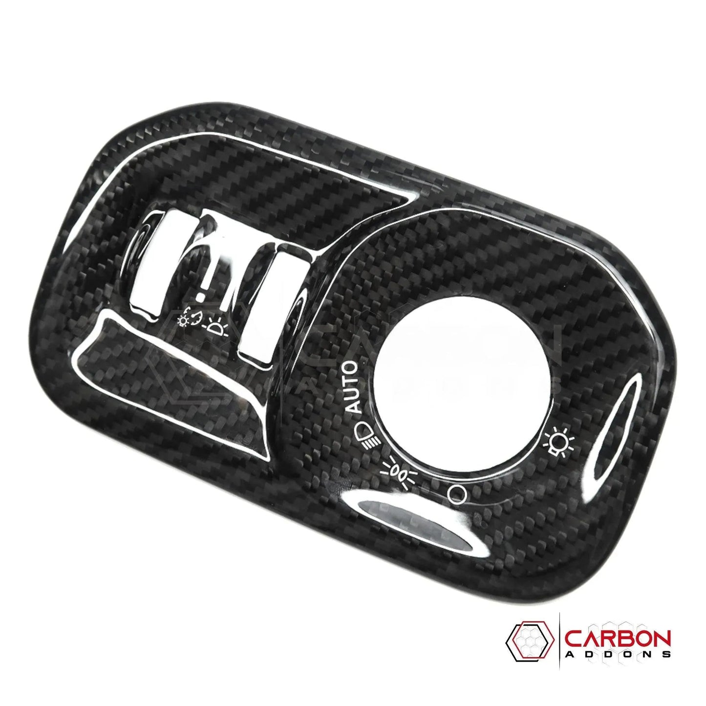 RAM 1500/TRX/RHO 2019+ Headlight Control Trim Hard Carbon Fiber Cover