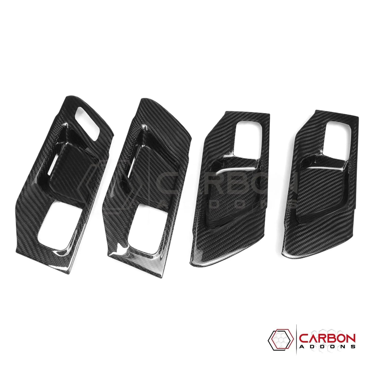 RAM 1500/TRX/RHO 2019+ Interior Door Handle Trim Hard Carbon Fiber Cover