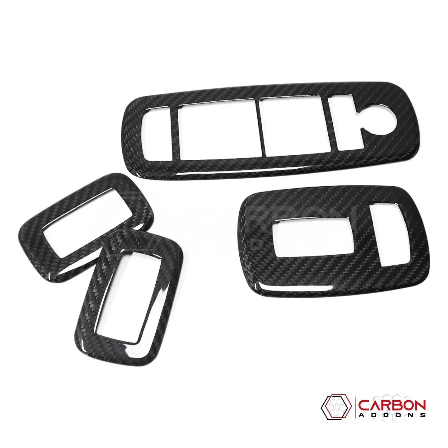 2019+ RAM 1500/TRX/RHO Interior Window Switch Trim Hard Carbon Fiber Cover