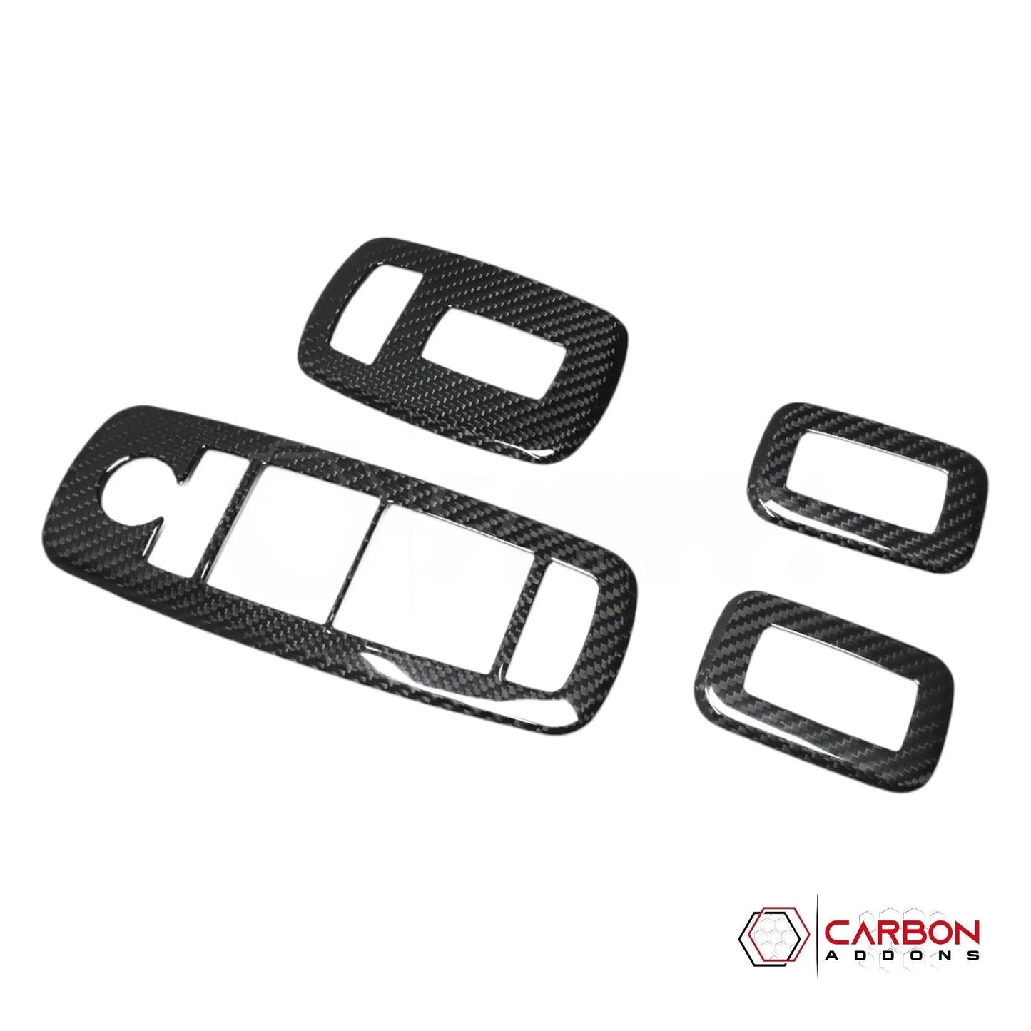 2019+ RAM 1500/TRX/RHO Interior Window Switch Trim Hard Carbon Fiber Cover