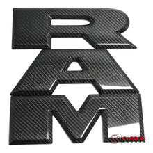 RAM TRX/RHO/Rebel Tailgate RAM Emblem Lettering Hard Carbon Fiber Covers