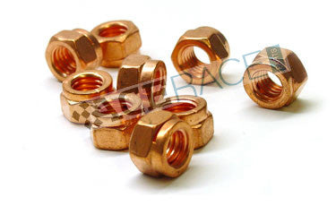 Hex Lock Nut - M10-1.25 - Copper Plate Grade 8.8 Steel