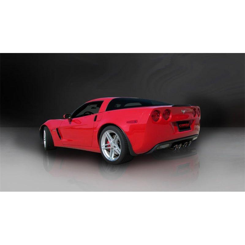Corsa 06-13 Chevrolet Corvette C6 Z06 7.0L V8 Black Sport Axle-Back Exhaust
