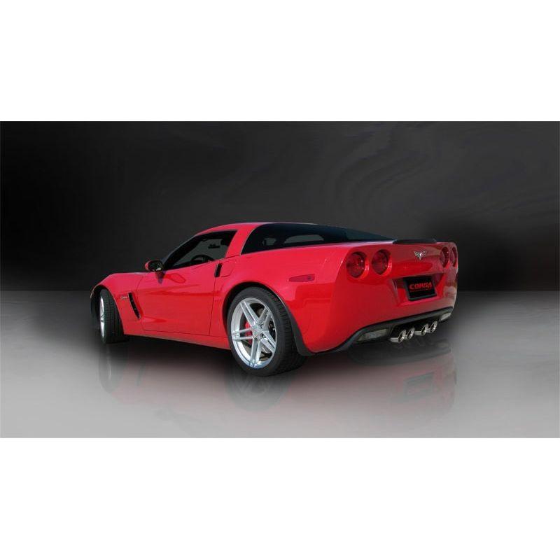 Corsa 06-13 Chevrolet Corvette C6 Z06 7.0L V8 Polished Sport Axle-Back Exhaust