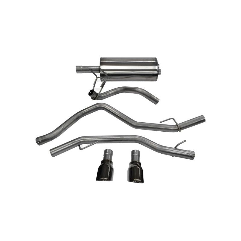 Corsa 09-14 Dodge Ram 1500 4.7L/5.7L V8 Quad/Crew Cab/Short Bed Black Dual Rear Exit Cat-Back Exhaus