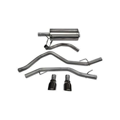 Corsa 09-14 Dodge Ram 1500 4.7L/5.7L V8 Quad/Crew Cab/Short Bed Black Dual Rear Exit Cat-Back Exhaus