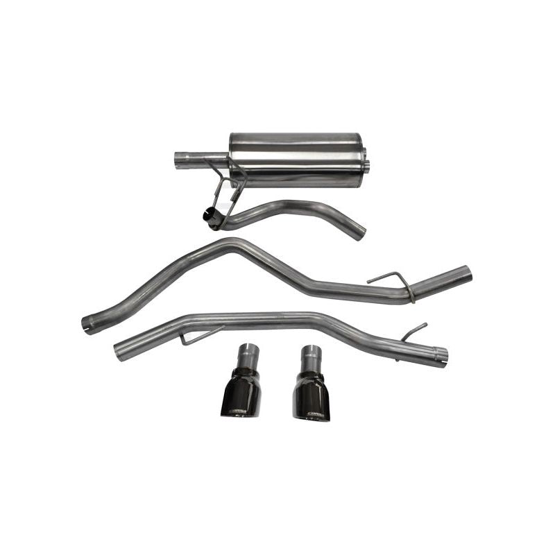 Corsa 09-14 Dodge Ram 1500 4.7L/5.7L V8 Quad/Crew Cab/Short Bed Black Dual Rear Exit Cat-Back Exhaus