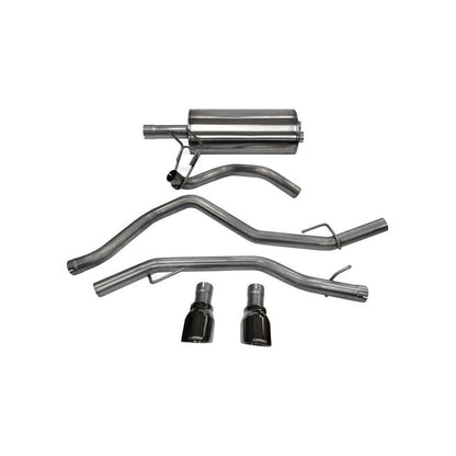 Corsa 09-14 Dodge Ram 1500 4.7L/5.7L V8 Quad/Crew Cab/Short Bed Black Dual Rear Exit Cat-Back Exhaus