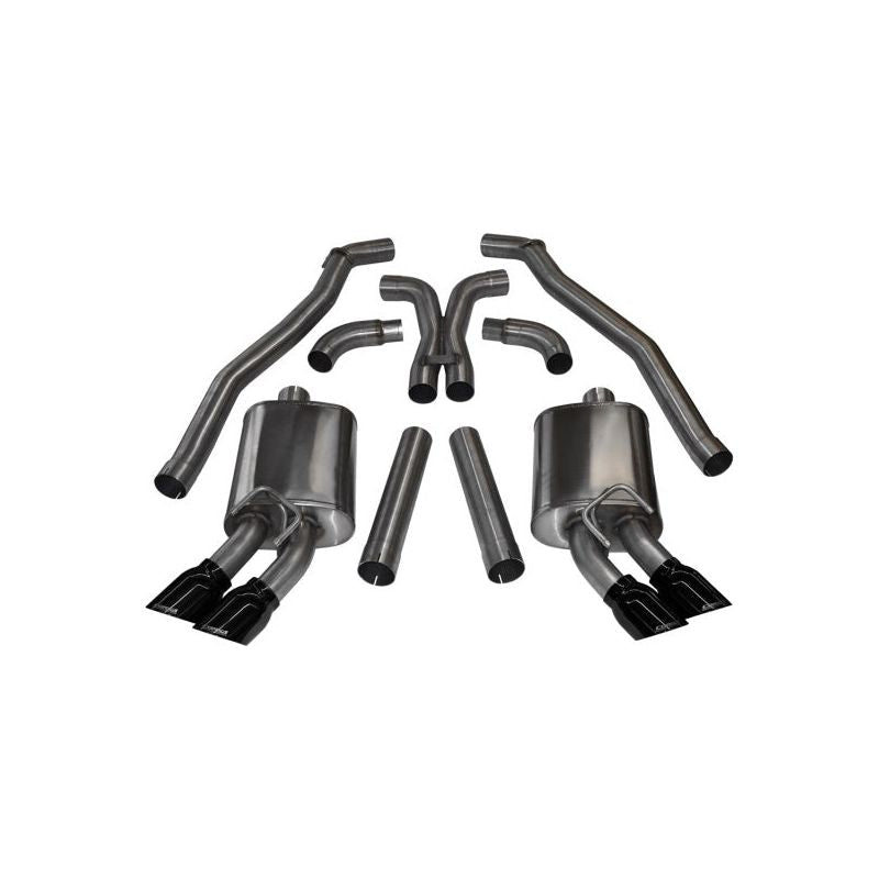 Corsa 12-13 Chevrolet Camaro Coupe ZL1 6.2L V8 Black Sport Cat-Back + XO Exhaust