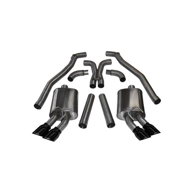 Corsa 12-13 Chevrolet Camaro Coupe ZL1 6.2L V8 Black Sport Cat-Back + XO Exhaust
