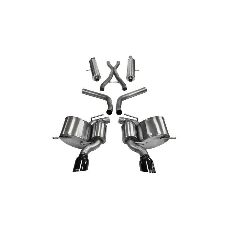 Corsa 12-14 Jeep Grand Cherokee 6.4L V8 Black Sport Cat-Back Exhaust
