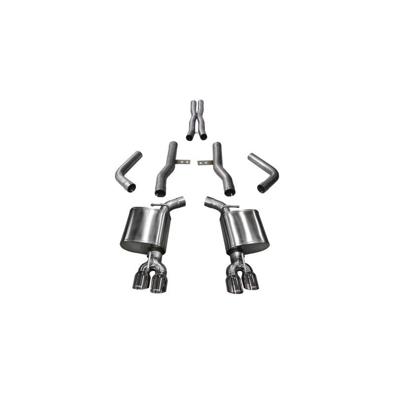 Corsa 15-17 Dodge Challenger Hellcat Dual Rear Exit Extreme Exhaust w/ 3.5in Polished Tips