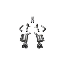 Corsa 15-17 Dodge Challenger Hellcat Dual Rear Exit Sport Exhaust w/ 3.5in Black Tips