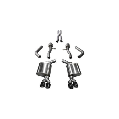 Corsa 15-17 Dodge Challenger Hellcat Dual Rear Exit Sport Exhaust w/ 3.5in Black Tips