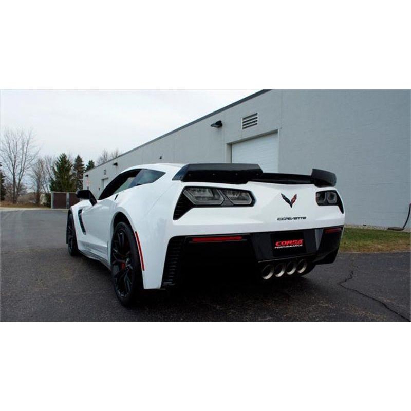 Corsa 15+ Chevy Corvette Z06 (Grand Sport M/T Only) 3in Axle Back Xtreme Exhaust Pol Quad 4.5in Tip
