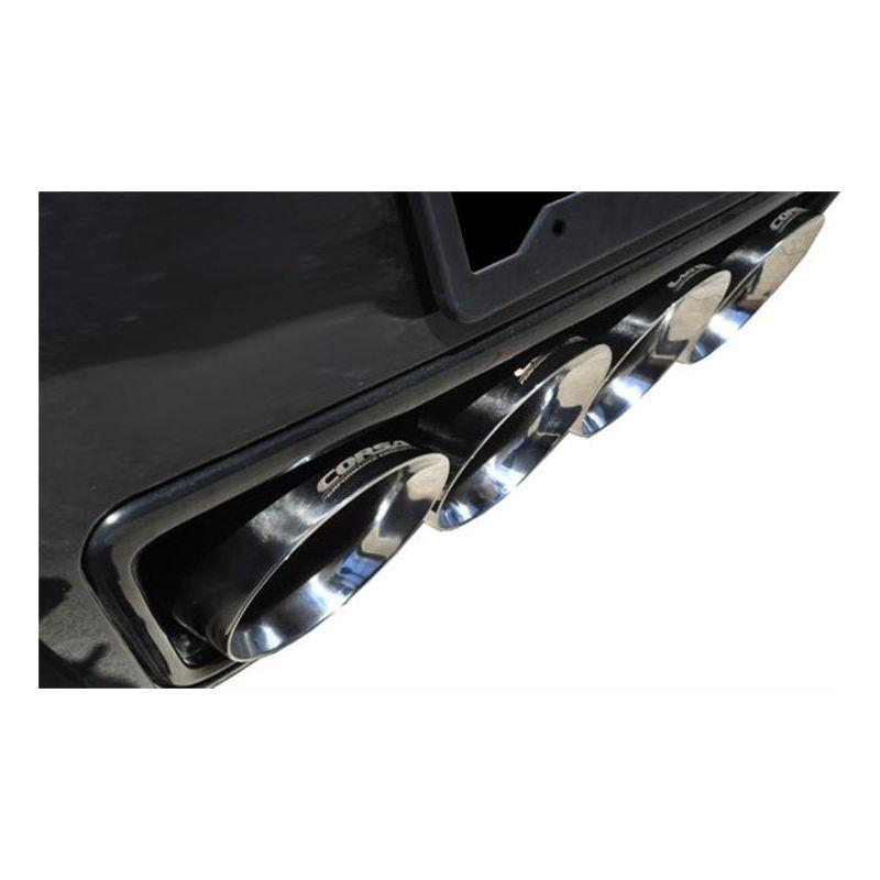 Corsa 15+ Chevy Corvette Z06 (Grand Sport M/T Only) 3in Axle Back Xtreme Exhaust Pol Quad 4.5in Tip
