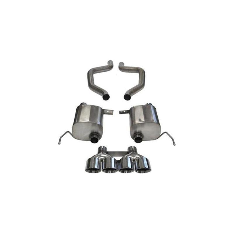 Corsa 15+ Chevy Corvette Z06 (Grand Sport M/T Only) 3in Axle Back Xtreme Exhaust Pol Quad 4.5in Tip