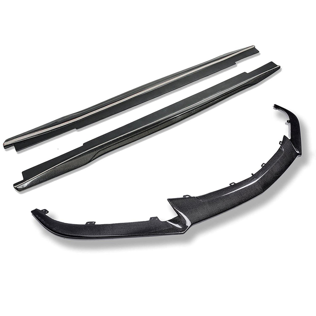2016-Present Cadillac CTS-V Carbon Fiber Front Splitter Wheel Arch& Side Skirts Rockerst